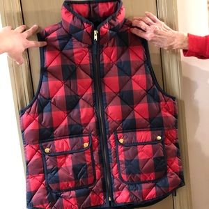 J. Crew quilted puffer vest size L
